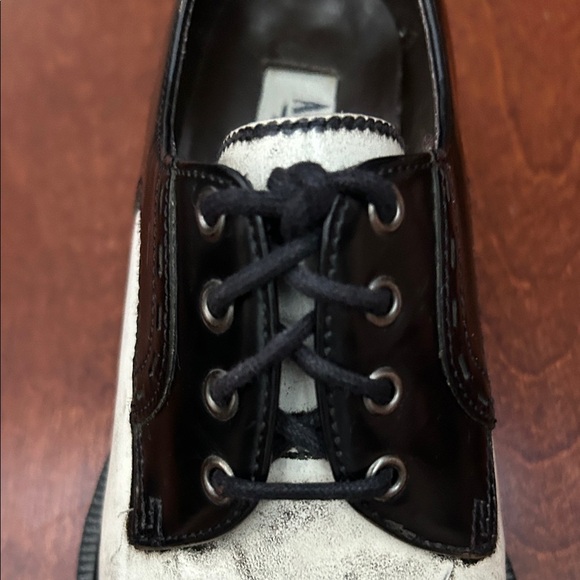 Vintage Wednesday Addams, 90s American Eagle Black and White Oxfords, Size 5.5 - Picture 9 of 16